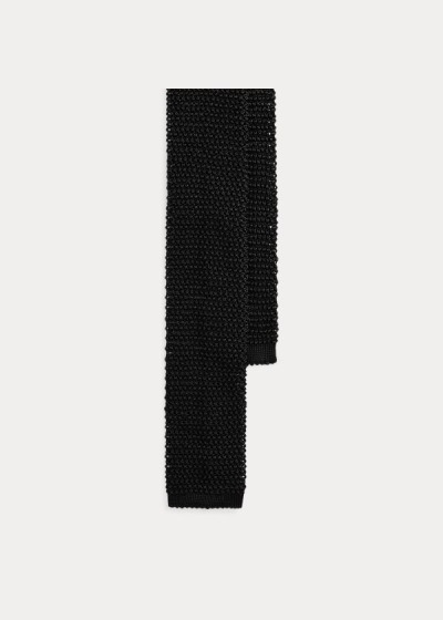 Corbatas Ralph Lauren Hombre Negros - Knit Silk - MXIGW7645